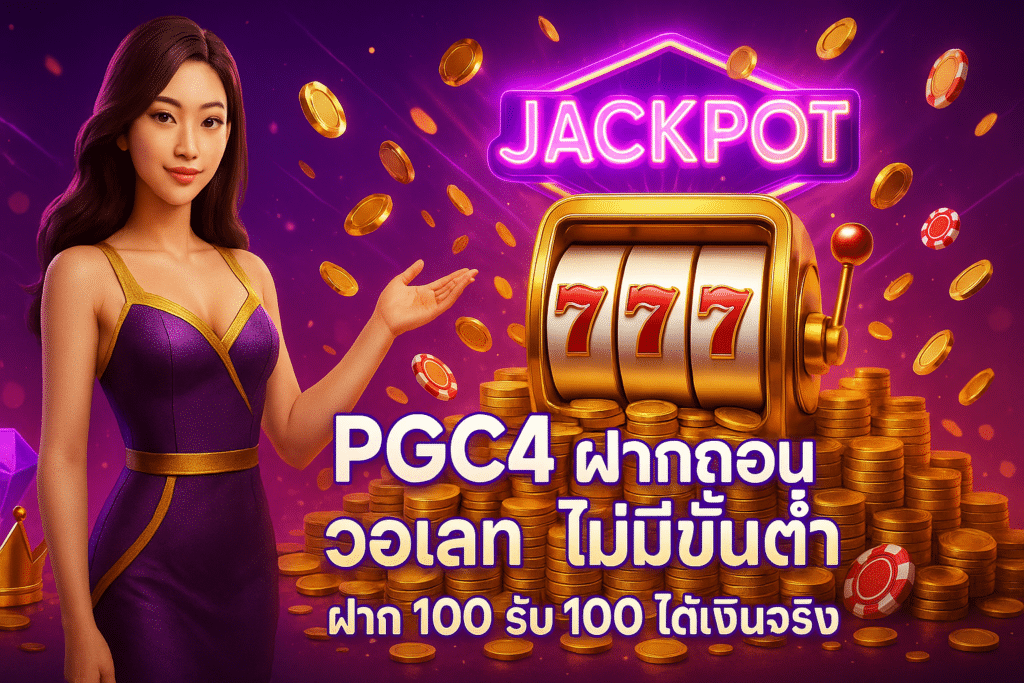 PGC4 ฝากถอน วอเลท ไม่มีขั้นต่ำ